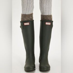Free People x Hunter Wellies in Dark Green